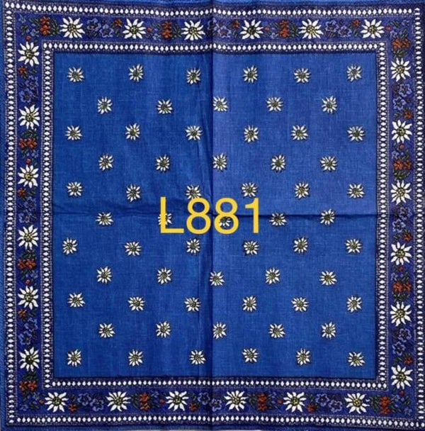 Clothing (L881) - Blue Bandana with Daisies