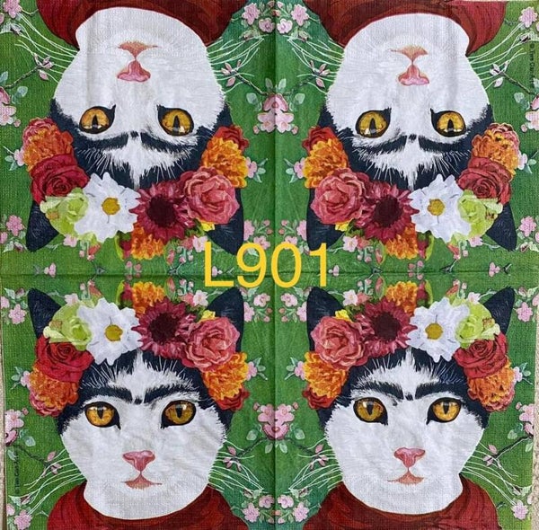 Cats (L901) - Cat with Flower Headpiece