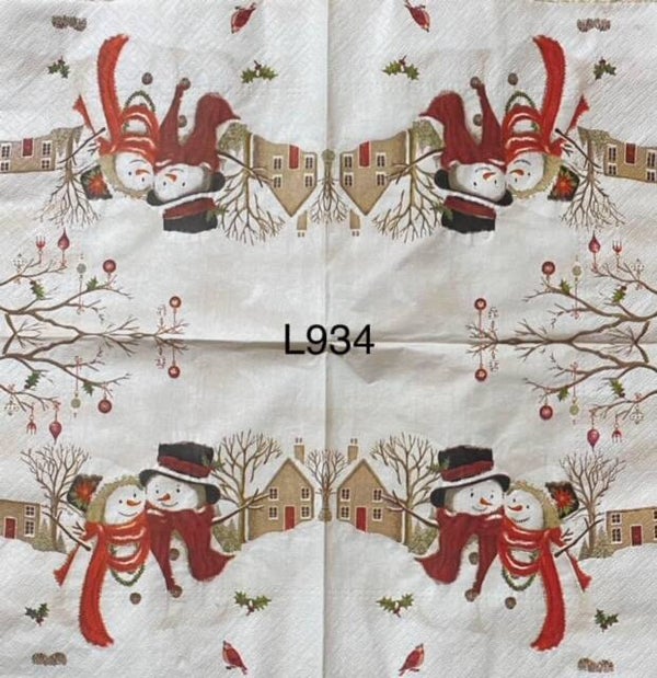 Christmas (L934/1744) - Mr and Mrs Snowman