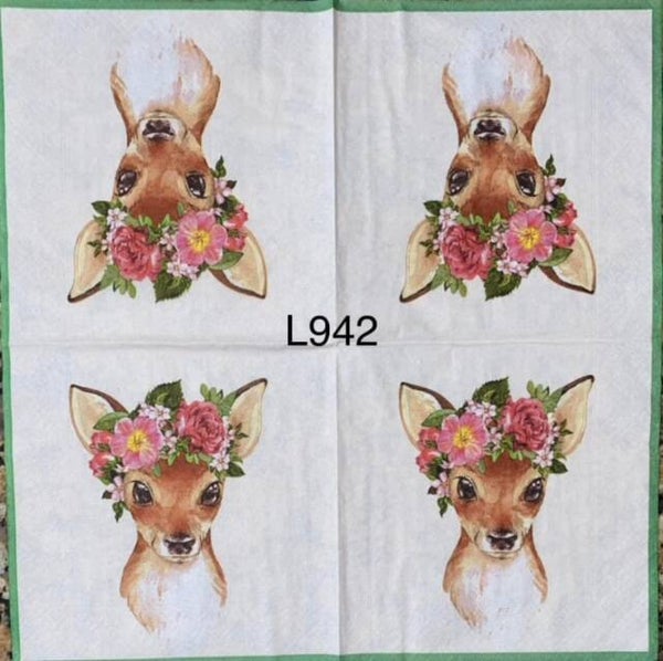 Deer (L942) - Deer with Flower Headpiece