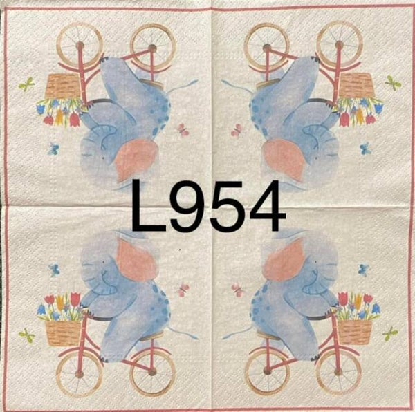 Animals (L954) - Elephant Riding a Bicycle