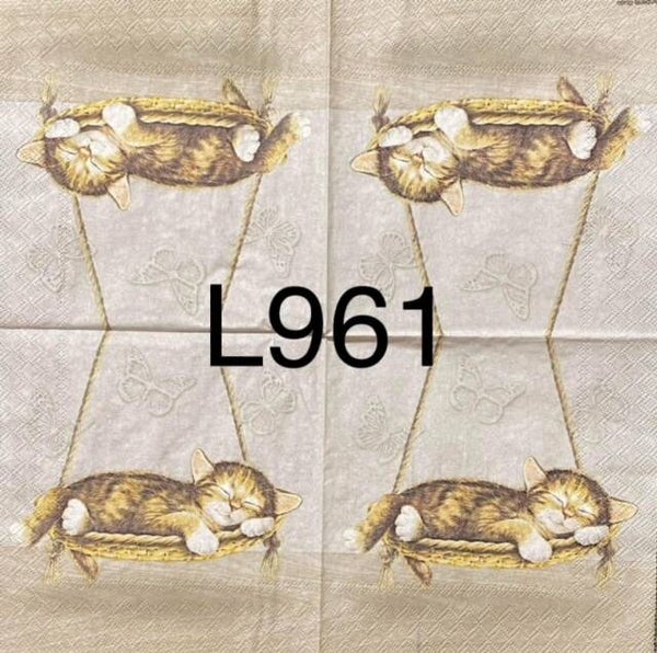 Cats (L961) - Cat Laying in Swing