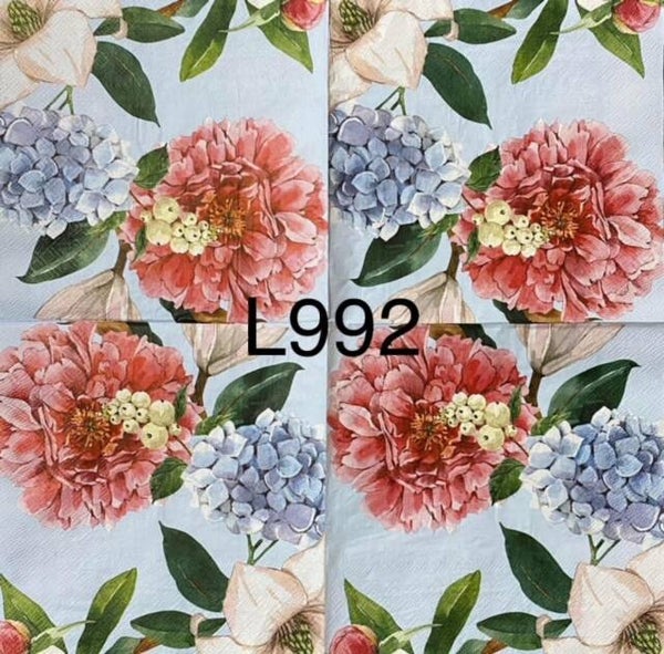 Flowers (L992) - Pink and Blue Hydragneas