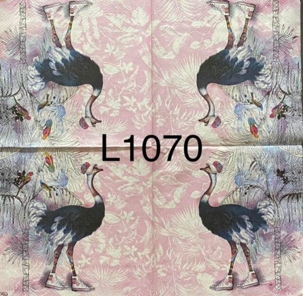 Animals (L1070) - Ostrich with Sneakers on Feet