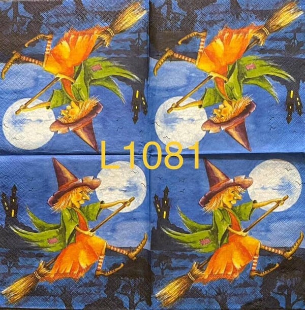 Halloween (L1081) - Witch Riding Broom