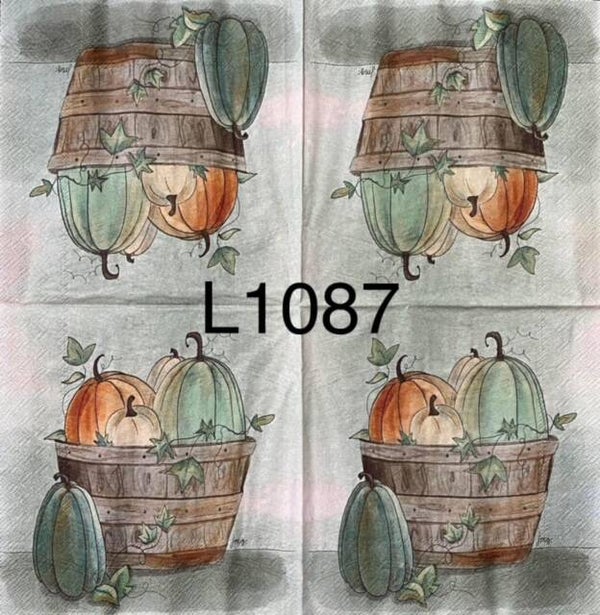Fall (L1087) - Pumpkins in a Basket