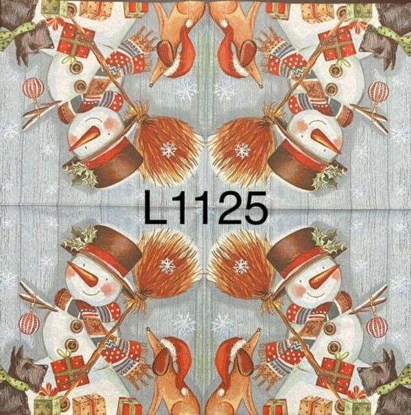 Christmas (L1125) - Snowman and Dogs