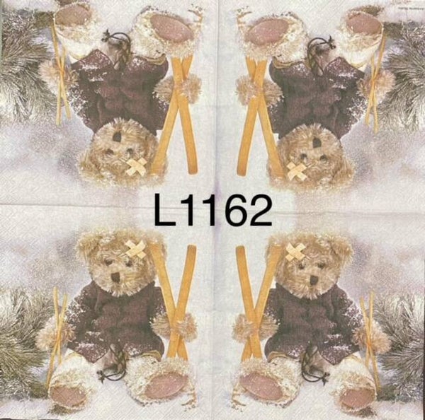 Christmas (L1162) - Teddy Bear with Skiis