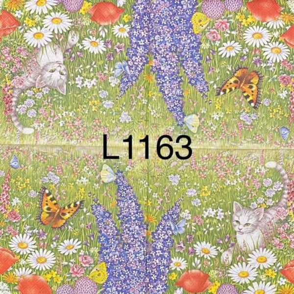 Cats (L1163) - Cat in Wildflower Field