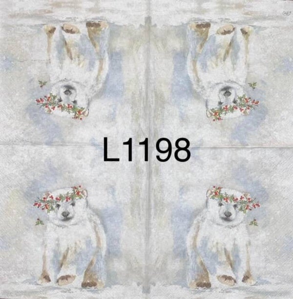 Winter (L1198) - Polar Bear with Flower Headpiece