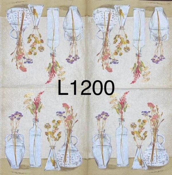 Flowers (L1200) - Glass Vases with Flowers