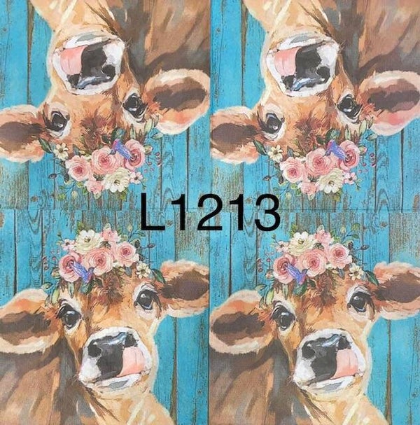 Cows (L1213) - Cow with Flower Headpiece