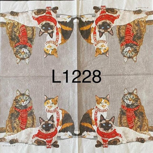Cats (L1228) - Winter Cats with Scarves
