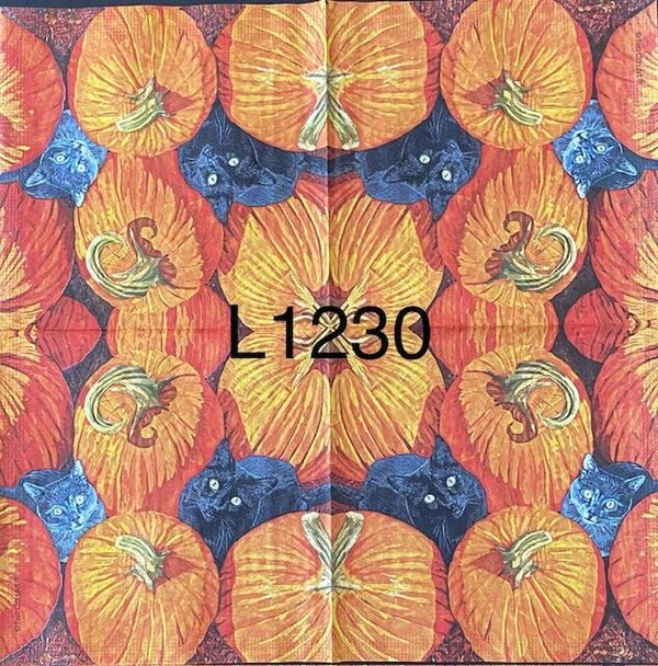 Cats (L1230/1243) - Black Cats Lost in Pumpkins