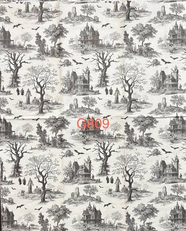 Halloween (G809) - Haunted House Scene