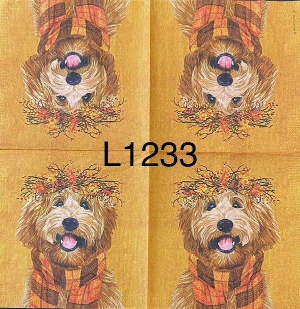 Dogs (L1233) - Winter Dog with Scarf and Headpiece