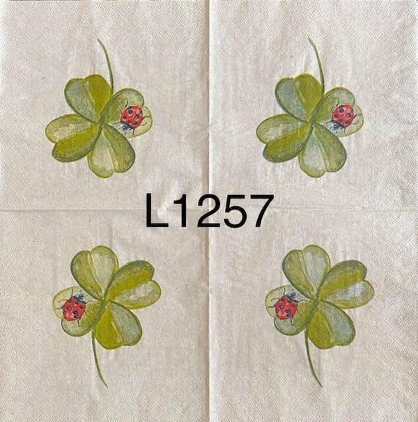 St. Patrick's Day (L1257) - Four Leaf Clover and Lady Bug