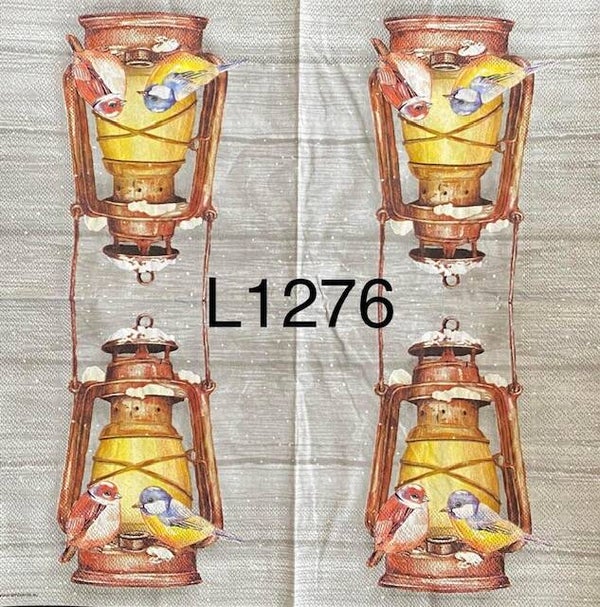 Winter (L1276) - Lantern with Two Birds
