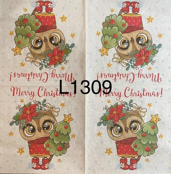 Christmas (L1309) - Merry Christmas Owl