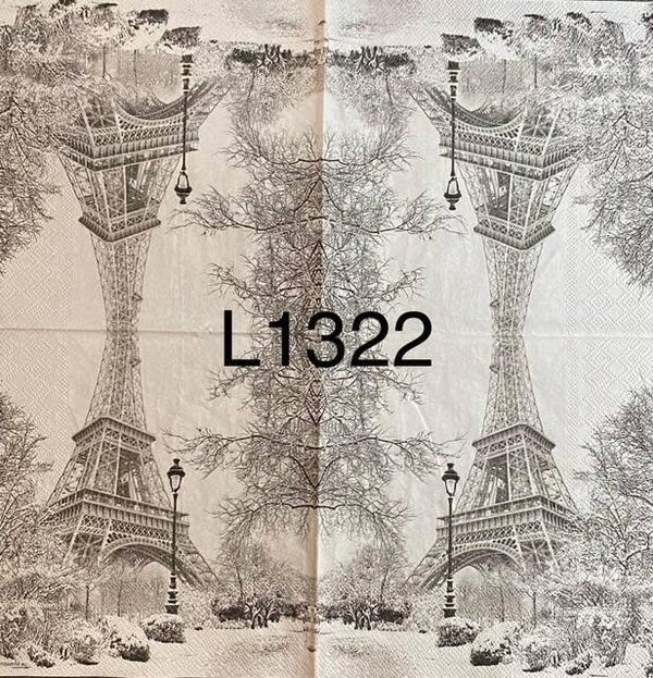 Paris (L1322) - Black and White Eiffel Tower