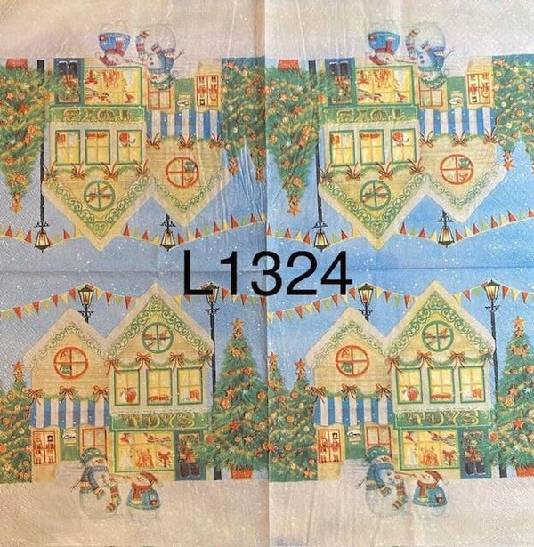 Christmas (L1324) - Two Snowmen by House