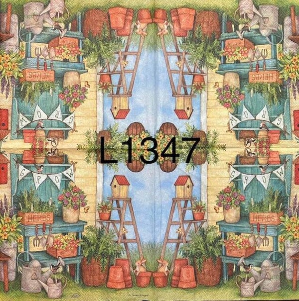 Garden (L1347) - Grow Ladder, Pots, and Plants