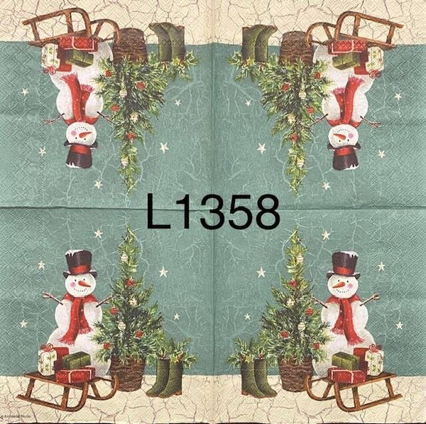 Christmas (L1358) - Snowman and Tree