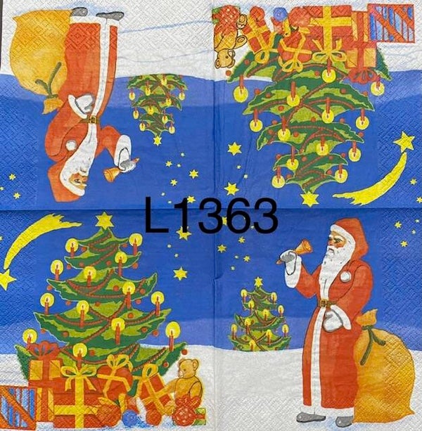 Christmas (L1363) - Santa Looking at Tree