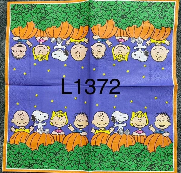 Bargain - Fall (L1372) - Snoopy and Gang with Pumpkins