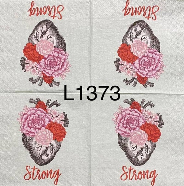 Misc (L1373) - Heart Strong with Flowers