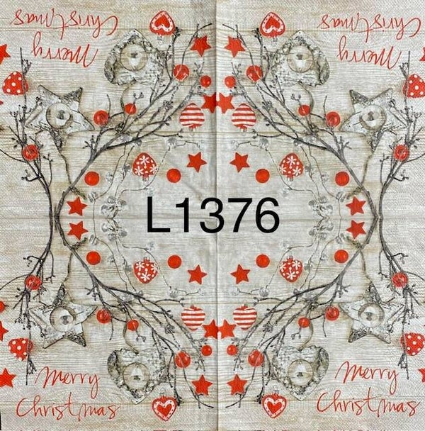 Christmas (L1376) - Branch with Berries and Hearts