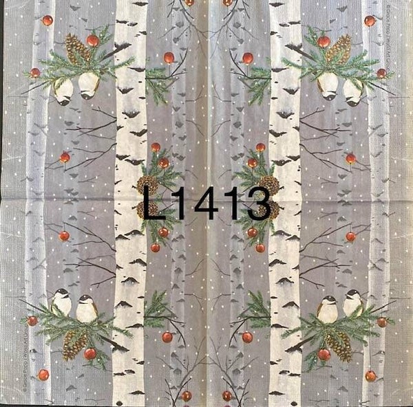 Winter (L1413) - Two Birds on a Branch