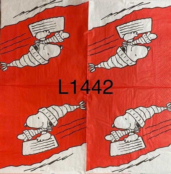 Snoopy (L1442) - Snoopy and Woodstock Sledding - Winter