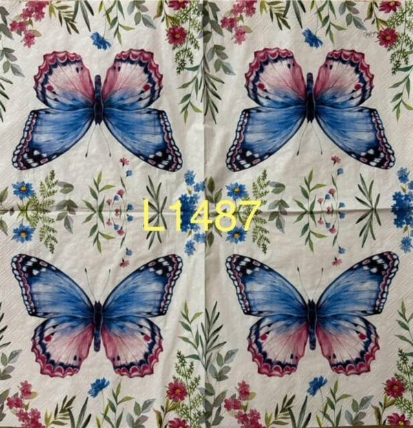 Butterflies (L1487) - Pink and Blue Butterfly