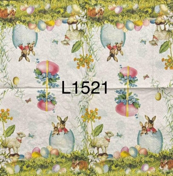 Easter (L1521) - Field with Large Egg and Animals