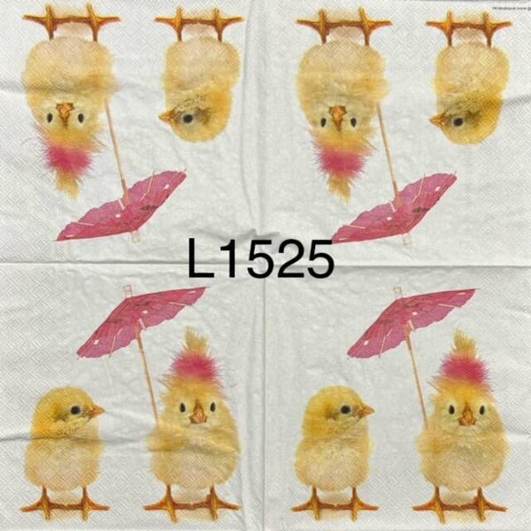 Easter (L1525) - Baby Chicks Holding an Umbrella