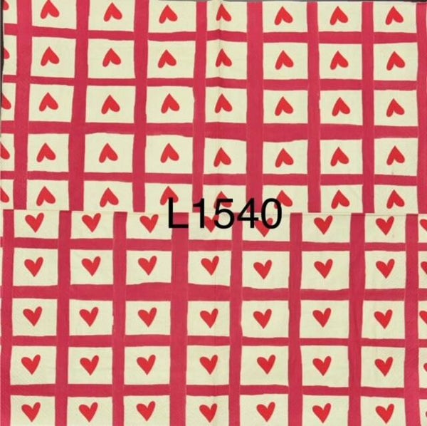 Valentines (L1540) - Checkered Hearts