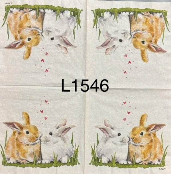 Easter (L1546) - Bunnies Sharing a Kiss