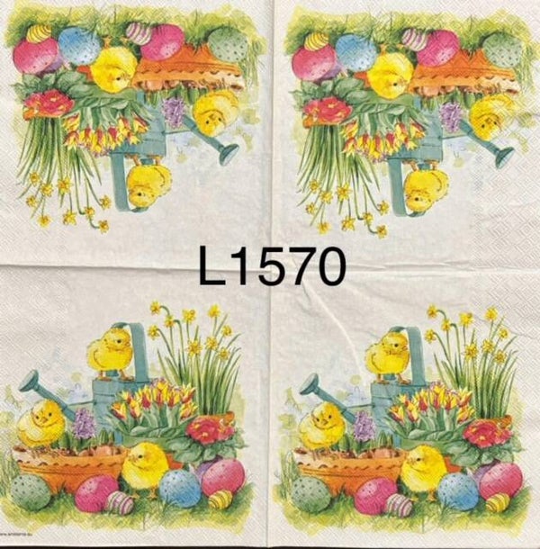 Easter (L1570) - Blue Water Can with Chick on Top