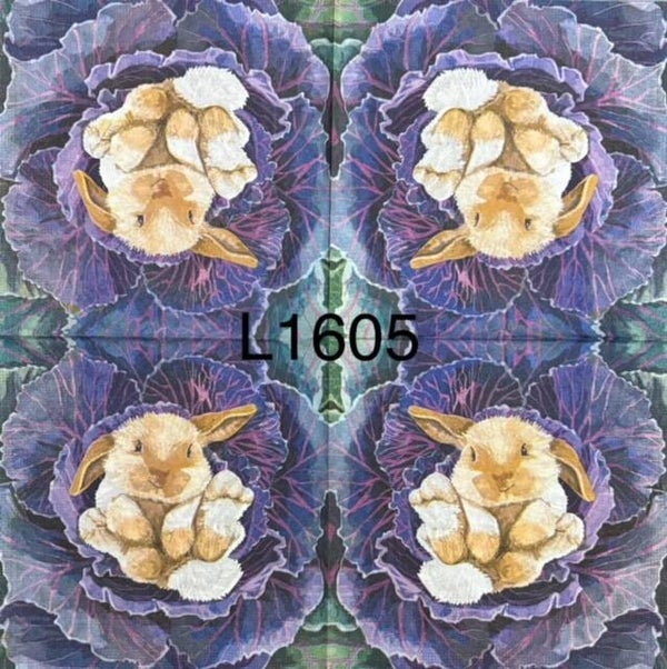 Easter (L1605) - Bunny in a Cabbage Leaf