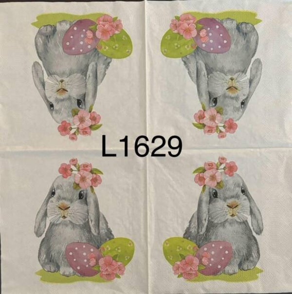Easter (L1629) - Bunny with Flower Headpiece and Eggs by Foot
