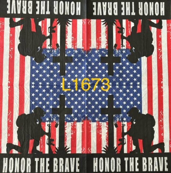 4th of July (L1673) - Honor the Brave Soldier/American Flag