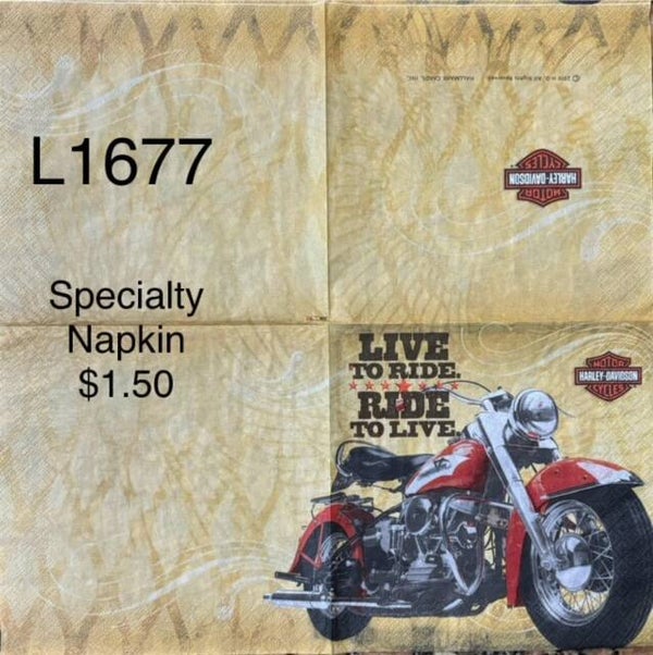 Vehicles (L1677) - Harley Davidson Motorcycle Live to Ride Ride to Live