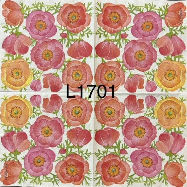 Flowers (L1701) - Red, Pink and Orange Flowers