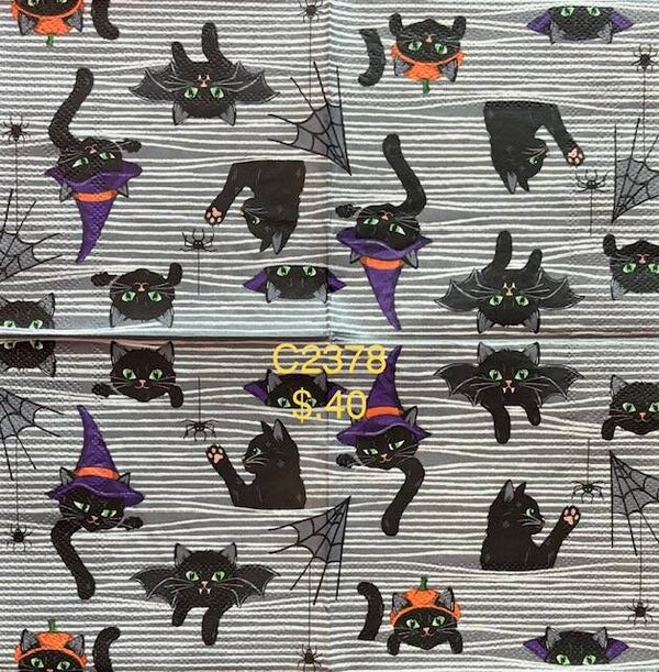 Halloween (C2378) - Black Cat in Different Costumes