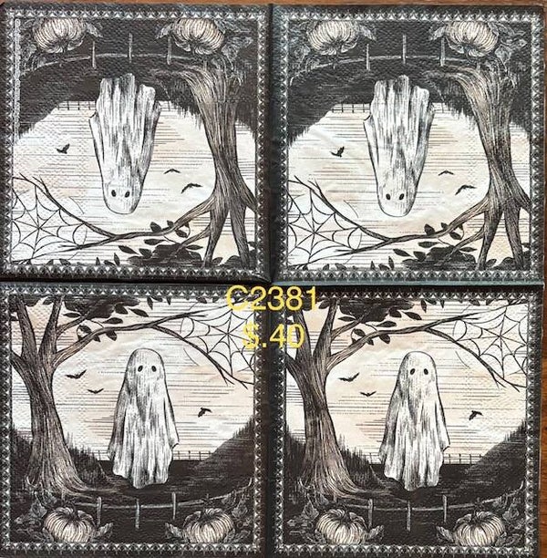 Halloween (C2381) - Ghost in the Field, Under a Tree