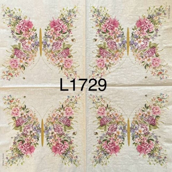 Butterflies (L1729) - Papillon et fleurs Butterfly with Flowers