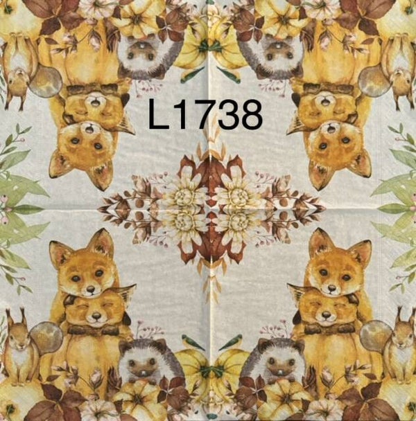 Fall (L1738) - Nature Cuteness (Fox, Bunny, Hedgehog)