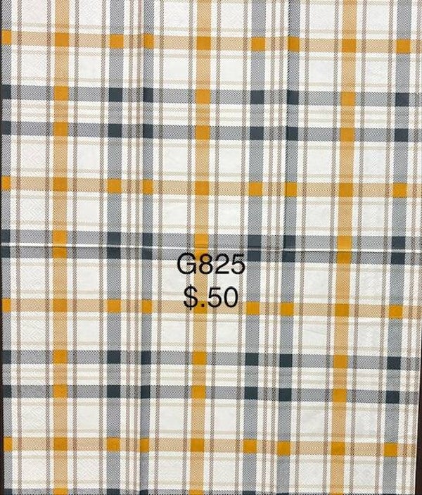 Design (G825) - Black and Orange Check Design