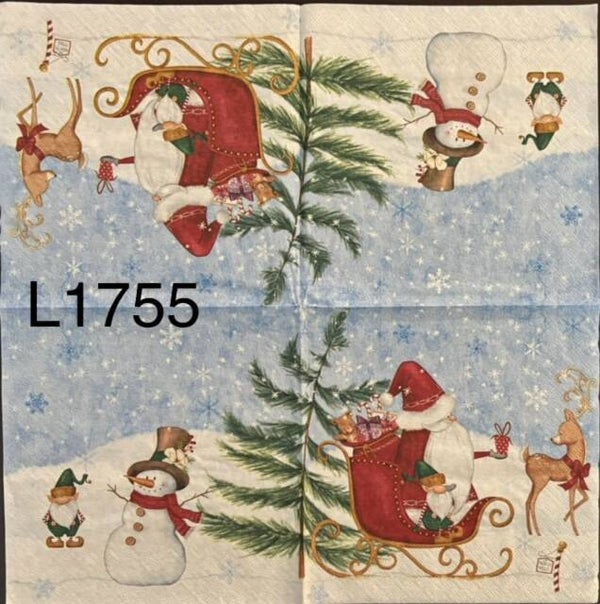 Christmas (L1755/1838) - At the North Pole (Santa and Snowman)